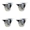 Service Caster 3'' Nylon Wheel Swivel Top Plate Caster Set with Posi Brake, 4PK SCC-20S314-NYS-PLB-4 - alternate 1